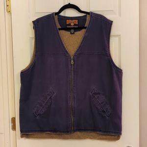 💝3 FOR $30💝 Duluth Trading Navy Blue Sherpa Lined Work Vest XL